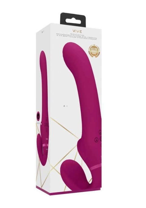 Ai - Dual Vibrating & Air Wave Tickler Strapless Strapon Boss of toys
