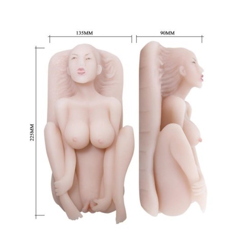 BAILE - Masturbator toy, TPR, double vibrating egg with voice, tighten,shrink 3AAA batteries Boss of toys