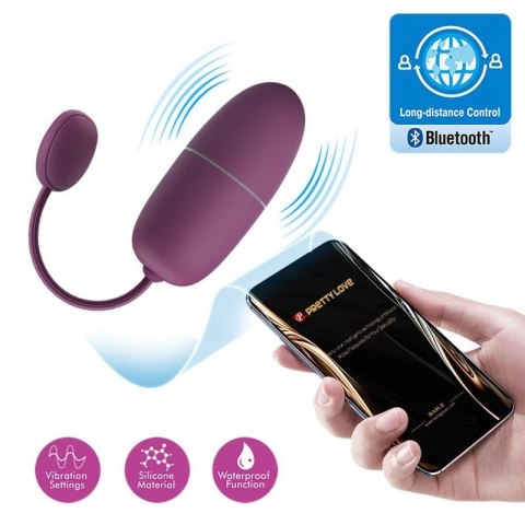 PRETTY LOVE - Nymph, 12 vibration functions Mobile APP Long-distance Control, ABS, 1 AAA battery Boss of toys