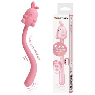 CUTE BUNNY, Flirting Stick, 7 vibration functions, Magnetic USB charging Boss of toys
