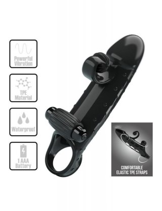 PRETTY LOVE - ROMANCE - VIBRATING PENIS SLEEVE BLACK Boss of toys