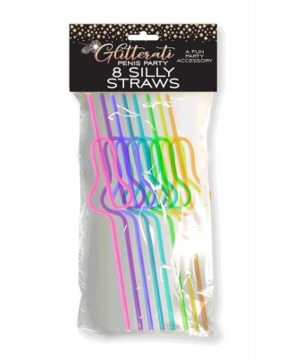 Glitterati Silly Penis Straws, 8 Boss of toys