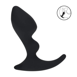 Double Ripple Silicone Prostate Massager - Black Boss of toys