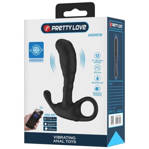 Pretty Love Andrew App-Controlled Vibrating Anal Plug Boss of toys