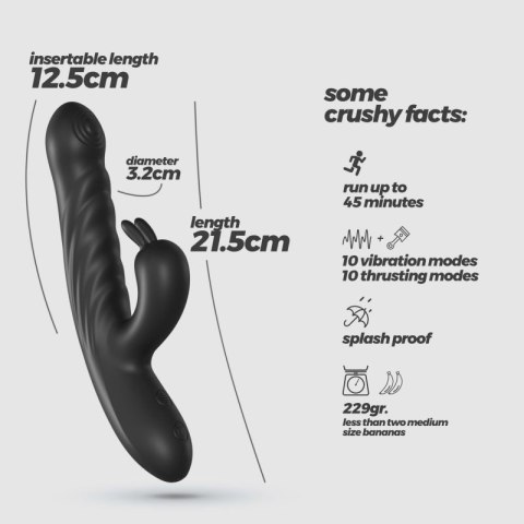 CRUSHIOUS LAPIN THRUSTING RABBIT VIBRATOR BLACK Boss of toys