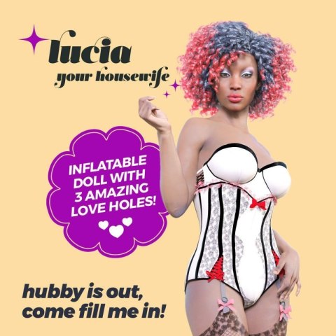 CRUSHIOUS LUCIA THE HOUSEWIFE EBONY INFLATABLE DOLL Boss of toys