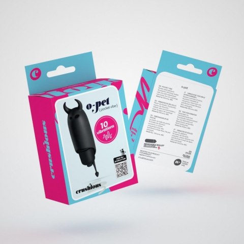 CRUSHIOUS O-PET DEVIL WITH 10 VIBRATION BULLET BLACK Boss of toys