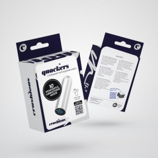 QUACKERS USB RECHARGEABLE VIBRATING BULLET WHITE CRUSHIOUS Boss of toys