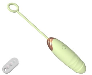 Vibrating Silicone Love EGG USB 7 vibration and thrust functions / Remote control Green Boss of toys