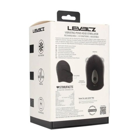 Adjustable Vibrating Silicone Penis Head Stimulator - Black Boss of toys