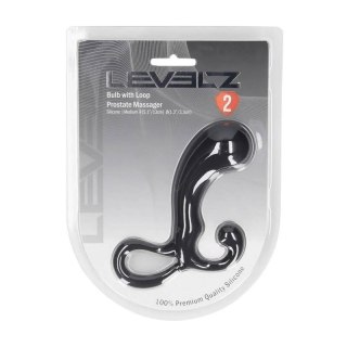 Bulb with Loop Silicone Prostate Massager - M - Black Boss of toys