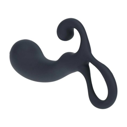 Bulb with Loop Silicone Prostate Massager - M - Black Boss of toys