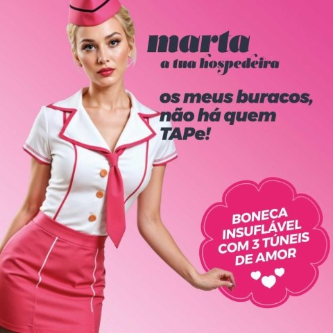CRUSHIOUS MARTA THE STEWARDESS INFLATABLE DOLL BLONDE Boss of toys
