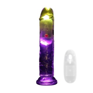 LED Vibrating Straight Cock - 18 cm - Transparent Boss of toys