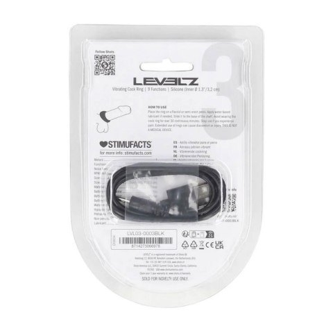 Sealed Liquid Silicone Vibrating Cockring - Black Boss of toys