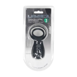 Vibrating Cock and Ball Ring with Paw Stimulator - Black Boss of toys