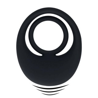 Vibrating Liquid Silicone Cock and Ball Ring - Black Boss of toys