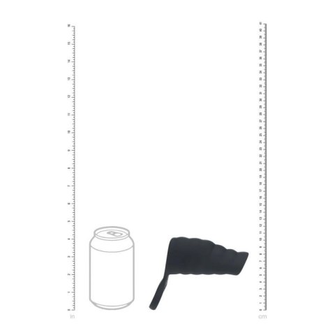 Vibrating Ribbed Silicone Cock Sleeve and Ball Ring - Black Boss of toys