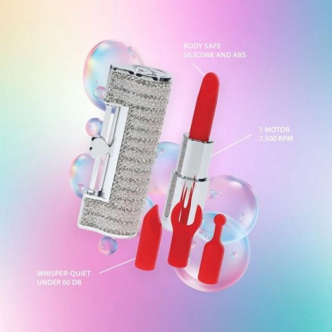 Angel - Lipstick Vibrator with 4 Attachments - Clear Boss of toys