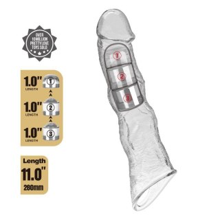 Pretty Love Extension Penis Sleeve with Modular Length Blocks Clear - 28 cm Boss of toys