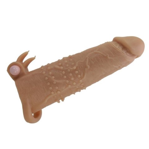 Pretty Love Quillon - 20 cm Vibrating Penis Sleeve Natural Boss of toys