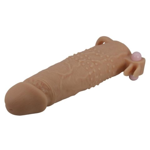 Pretty Love Quillon - 20 cm Vibrating Penis Sleeve Natural Boss of toys