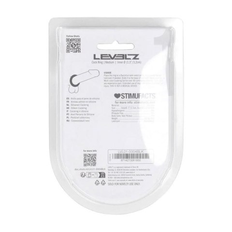 Liquid Silicone Cockring - M - Black Boss of toys