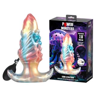 Power Monsters Ebon Leviathan - 18 cm Rippled Monster Silicone Dildo Boss of toys