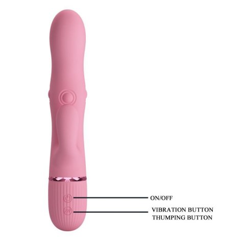 Pretty Love Zach Four-Sided Thumping Rabbit Vibrator - Pink Boss of toys