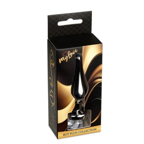 MyLove Toys - Jewellery Dark Silver BUTT PLUG- Clear Boss of toys