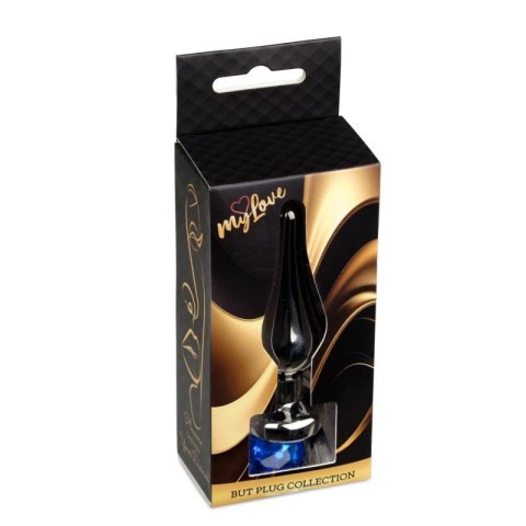 MyLove Toys - Jewellery Dark Silver BUTT PLUG- Dark Blue Boss of toys