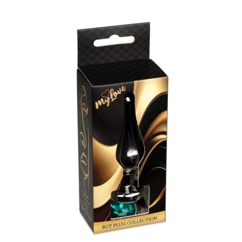 MyLove Toys - Jewellery Dark Silver BUTT PLUG- Green Boss of toys