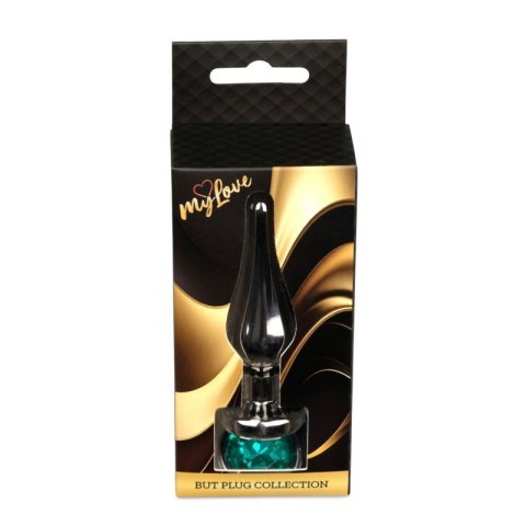 MyLove Toys - Jewellery Dark Silver BUTT PLUG- Green Boss of toys