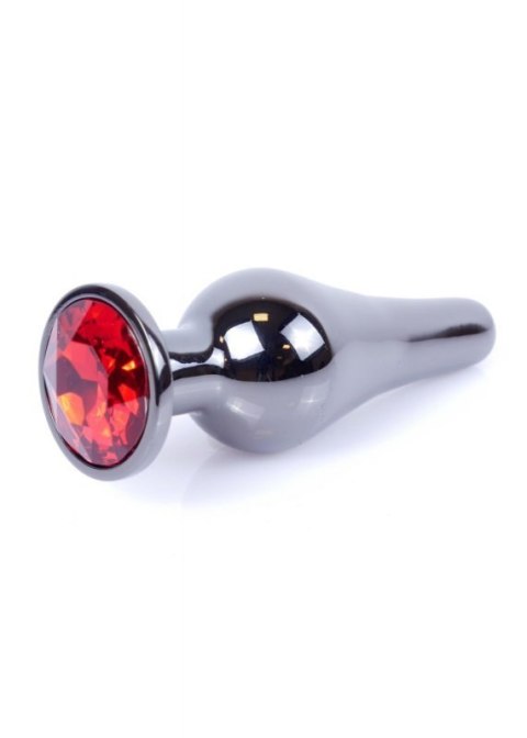 MyLove Toys - Jewellery Dark Silver BUTT PLUG- Red Boss of toys