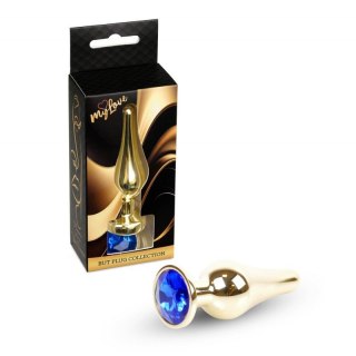 MyLove Toys - Jewellery Gold BUTT PLUG- Dark Blue Boss of toys