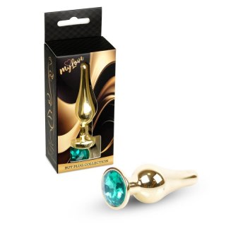 MyLove Toys - Jewellery Gold BUTT PLUG- Green Boss of toys