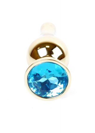 MyLove Toys - Jewellery Gold BUTT PLUG- Light Blue Boss of toys
