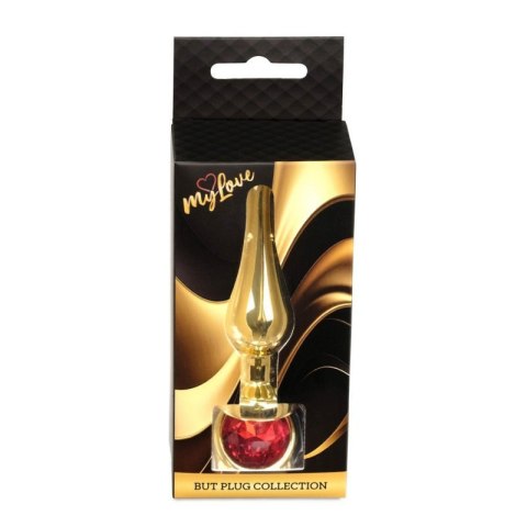 MyLove Toys - Jewellery Gold BUTT PLUG- Red Boss of toys