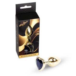 MyLove Toys - Jewellery Gold Heart PLUG- Black Boss of toys