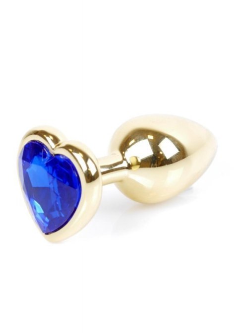 MyLove Toys - Jewellery Gold Heart PLUG- Dark Blue Boss of toys