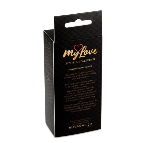 MyLove Toys - Jewellery Gold Heart PLUG- Dark Blue Boss of toys