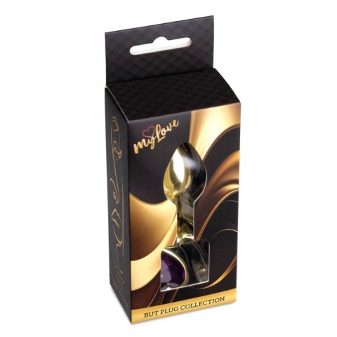 MyLove Toys - Jewellery Gold Heart PLUG- Purple Boss of toys