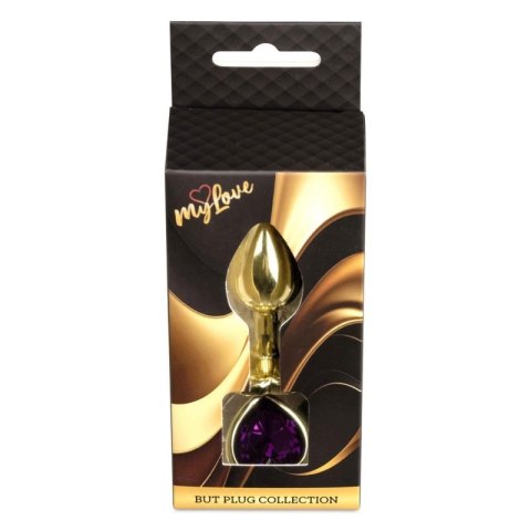 MyLove Toys - Jewellery Gold Heart PLUG- Purple Boss of toys