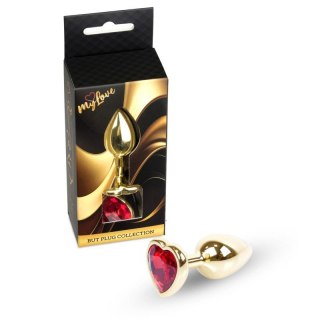 MyLove Toys - Jewellery Gold Heart PLUG- Red Boss of toys