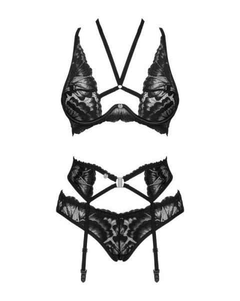 Bielizna-Alessya komplet 3-częściowy czarny XS/S Boss of toys