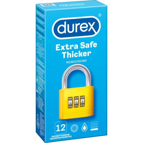 Prezerwatywy Lateksowe Grubsze Extra Safe 12 Szt. Durex Durex
