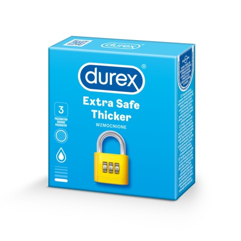 Prezerwatywy Lateksowe Grubsze Extra Safe 3 Szt. Durex Durex