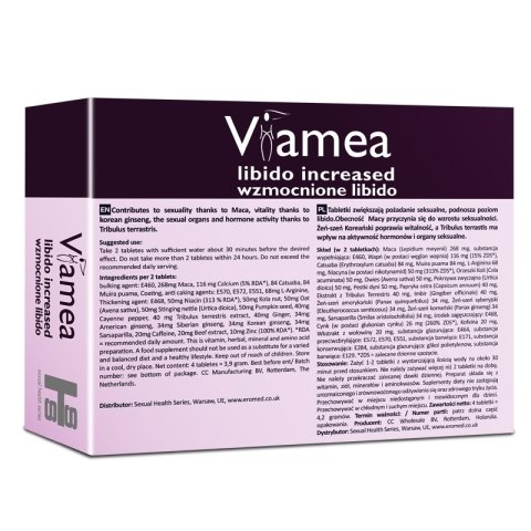 Viamea Suplement Diety Zwiększający Libido 4Tabletki SHS Sexual Health Series