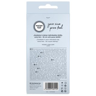 Condoms 60 Mm 10 Pieces Mister.Size Mister Size