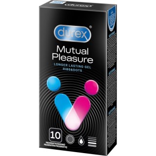 Prezerwatywy Lateksowe Ze Środkiem Opóźniającym Wytrysk Mutual Pleasure 10Szt. Durex Durex
